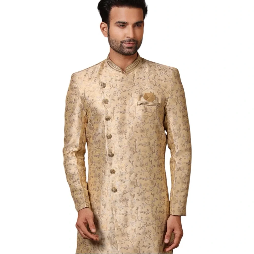 Indian Mens Wedding Bollywood Party Designer Traditional Indo Western, S… - Picture 3 of 12